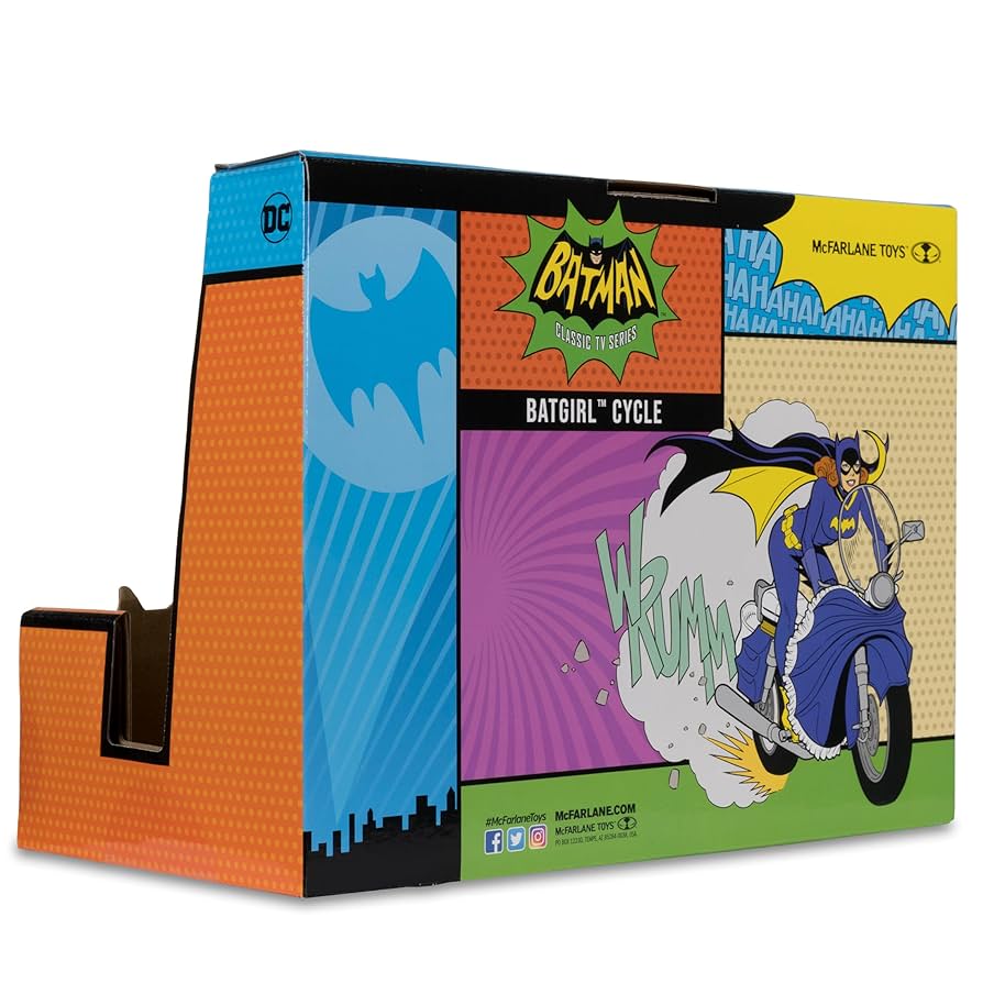 DCコミックス DCレトロ ビークル バットガール・サイクル　バットマン Amazon.co.jp: McFarlane Toys - DCレトロバットガールサイクル